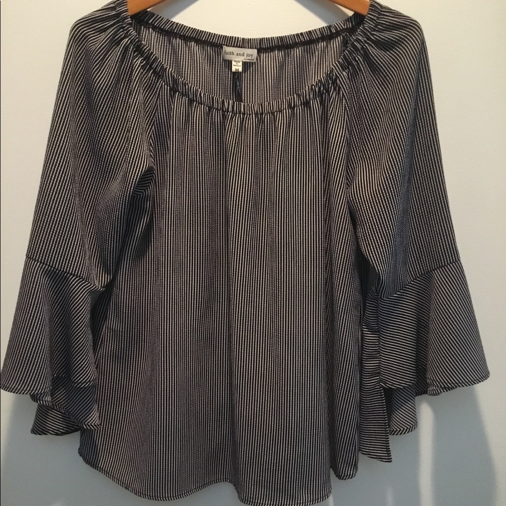 Faith and Joy Vertical Striped Top